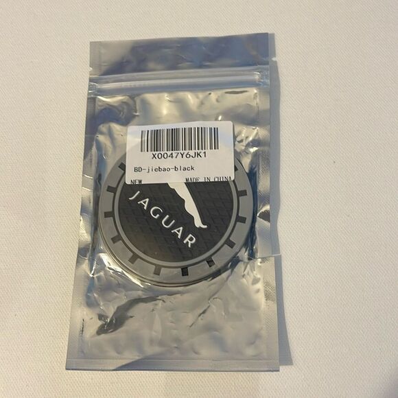 Jaguar car cup Coasters in black and gray. Set of 2 NWT - Picture 7 of 7